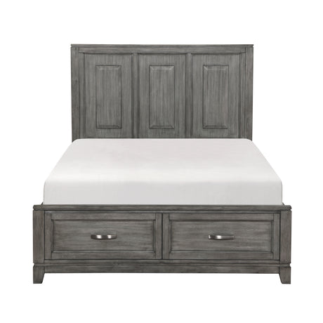 Garretson Gray 4-Piece Bedroom Set (Queen Bed, Nightstand, Dresser, Mirror) from Homelegance - Luna Furniture