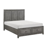 Garretson Gray 4-Piece Bedroom Set (Queen Bed, Nightstand, Dresser, Mirror) from Homelegance - Luna Furniture