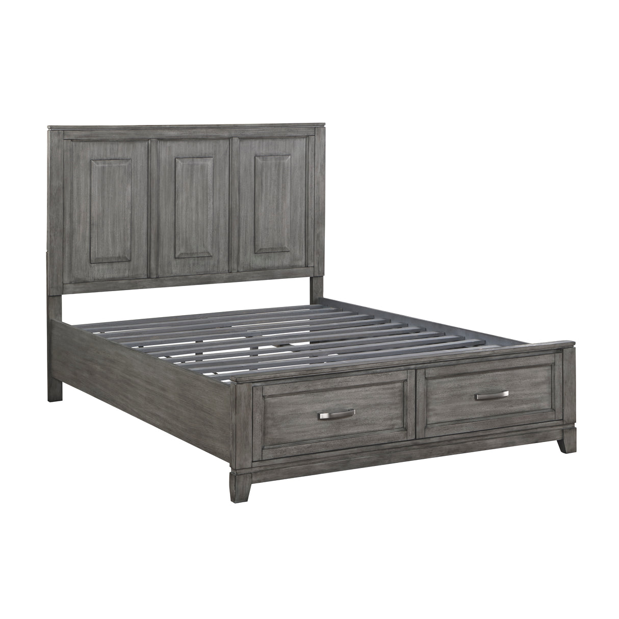 Garretson Gray 4-Piece Bedroom Set (Queen Bed, Nightstand, Dresser, Mirror) from Homelegance - Luna Furniture