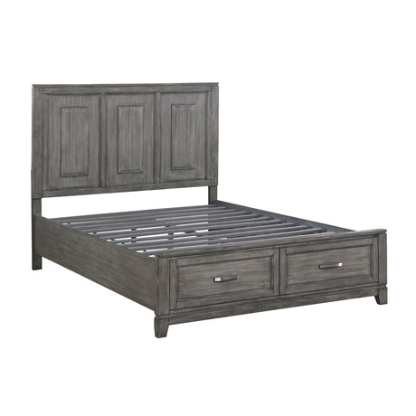 Garretson Gray 4-Piece Bedroom Set (Queen Bed, Nightstand, Dresser, Mirror) from Homelegance - Luna Furniture