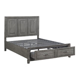 Garretson Gray 4-Piece Bedroom Set (Queen Bed, Nightstand, Dresser, Mirror) from Homelegance - Luna Furniture