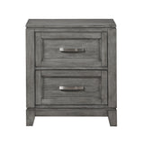 Garretson Gray 4-Piece Bedroom Set (Queen Bed, Nightstand, Dresser, Mirror) from Homelegance - Luna Furniture