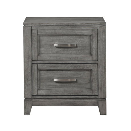 Garretson Gray 4-Piece Bedroom Set (Queen Bed, Nightstand, Dresser, Mirror) from Homelegance - Luna Furniture