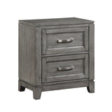 Garretson Gray 4-Piece Bedroom Set (Queen Bed, Nightstand, Dresser, Mirror) from Homelegance - Luna Furniture