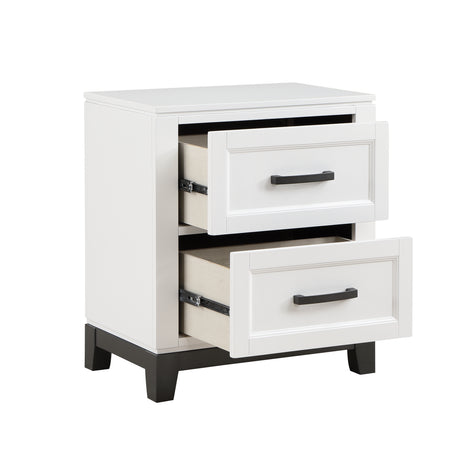 Garretson White 4-Piece Bedroom Set (Queen Bed, Nightstand, Dresser, Mirror) from Homelegance - Luna Furniture