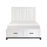 Garretson White 4-Piece Bedroom Set (Queen Bed, Nightstand, Dresser, Mirror) from Homelegance - Luna Furniture