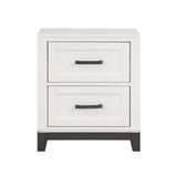 Garretson White 4-Piece Bedroom Set (Queen Bed, Nightstand, Dresser, Mirror) from Homelegance - Luna Furniture