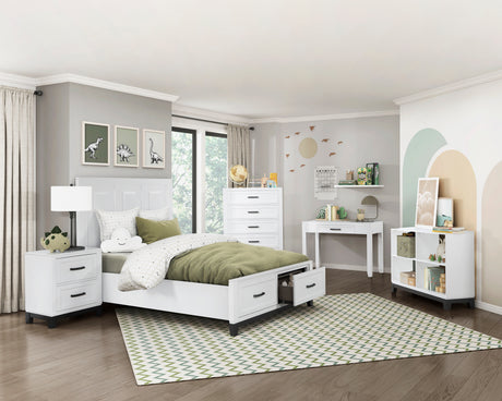Garretson White Bookcase from Homelegance - Luna Furniture