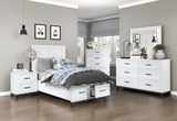 Garretson White Twin Storage Platform Bed from Homelegance - Luna Furniture
