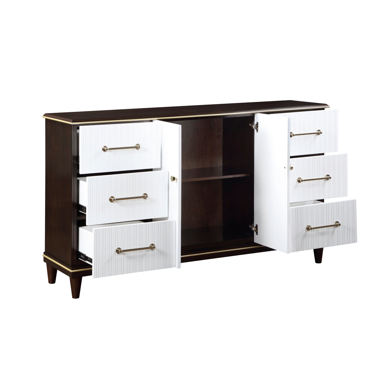 Niles White/Cherry Dresser from Homelegance - Luna Furniture