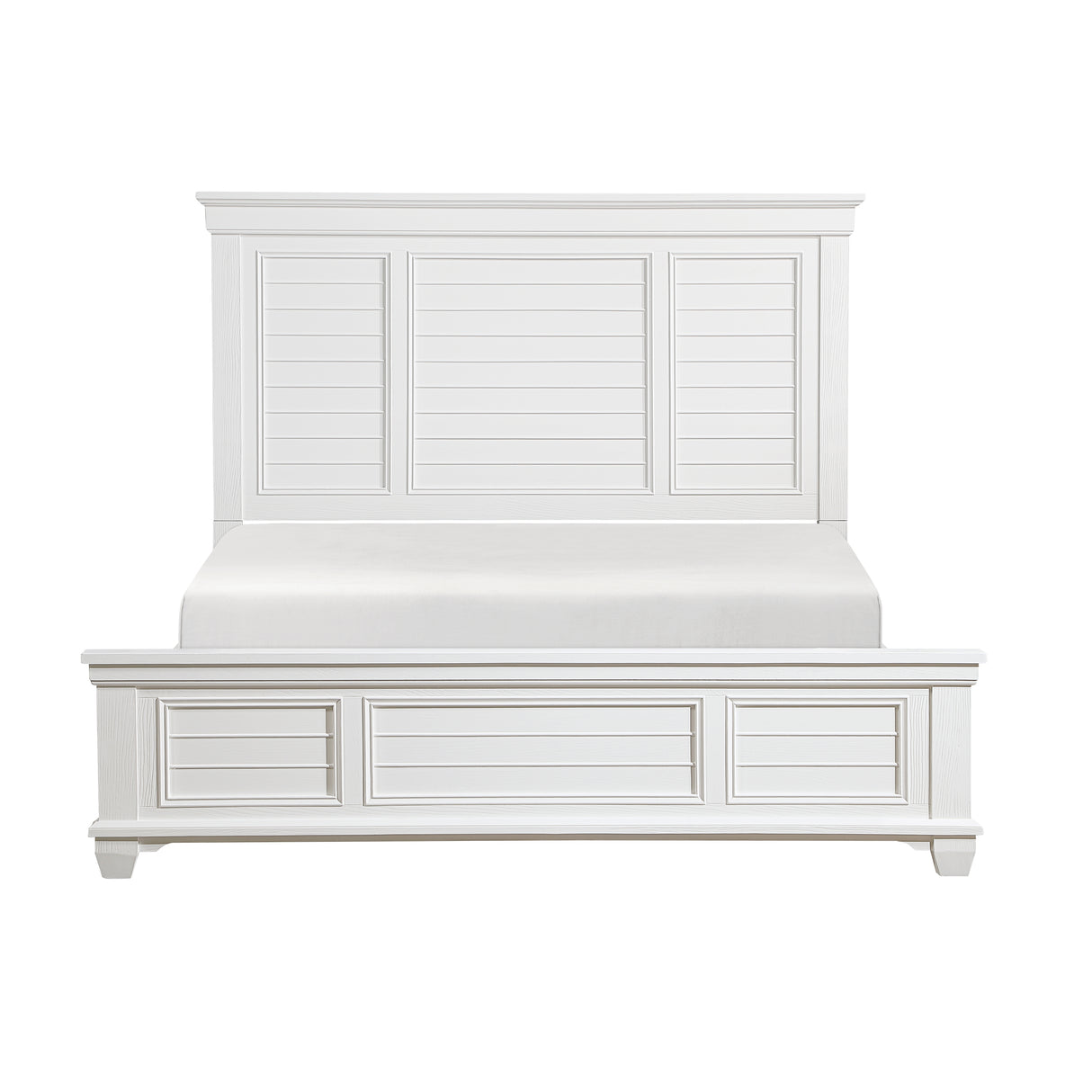 Mackinac White King Panel Bed from Homelegance - Luna Furniture