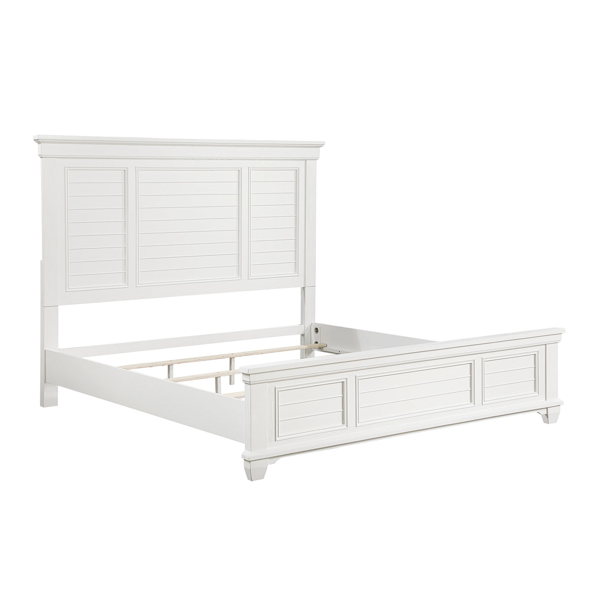 Mackinac White King Panel Bed from Homelegance - Luna Furniture
