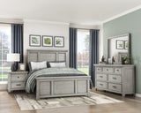 Providence Light Gray Queen Panel Bed from Homelegance - Luna Furniture