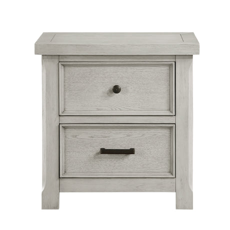 Providence Light Gray 4-Piece Bedroom Set (Queen Bed, Nightstand, Dresser, Mirror) from Homelegance - Luna Furniture