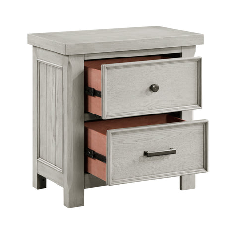 Providence Light Gray 4-Piece Bedroom Set (Queen Bed, Nightstand, Dresser, Mirror) from Homelegance - Luna Furniture