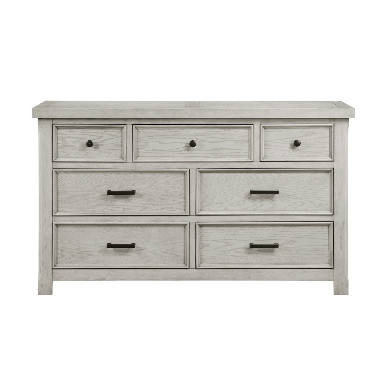 Providence Light Gray 4-Piece Bedroom Set (Queen Bed, Nightstand, Dresser, Mirror) from Homelegance - Luna Furniture