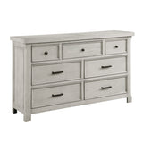 Providence Light Gray 4-Piece Bedroom Set (Queen Bed, Nightstand, Dresser, Mirror) from Homelegance - Luna Furniture