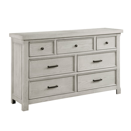 Providence Light Gray 4-Piece Bedroom Set (Queen Bed, Nightstand, Dresser, Mirror) from Homelegance - Luna Furniture