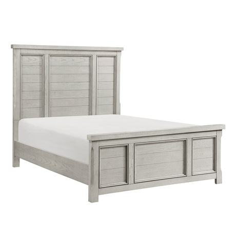 Providence Light Gray King Panel Bed from Homelegance - Luna Furniture