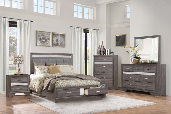 Luster Gray Bedroom Mirror - Luna Furniture