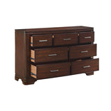Hudson Cherry 4-Piece Youth Bedroom Set (Twin Bed, Nightstand, Dresser, Mirror) from Homelegance - Luna Furniture