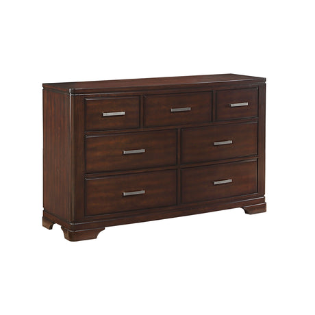 Hudson Cherry 4-Piece Youth Bedroom Set (Twin Bed, Nightstand, Dresser, Mirror) from Homelegance - Luna Furniture