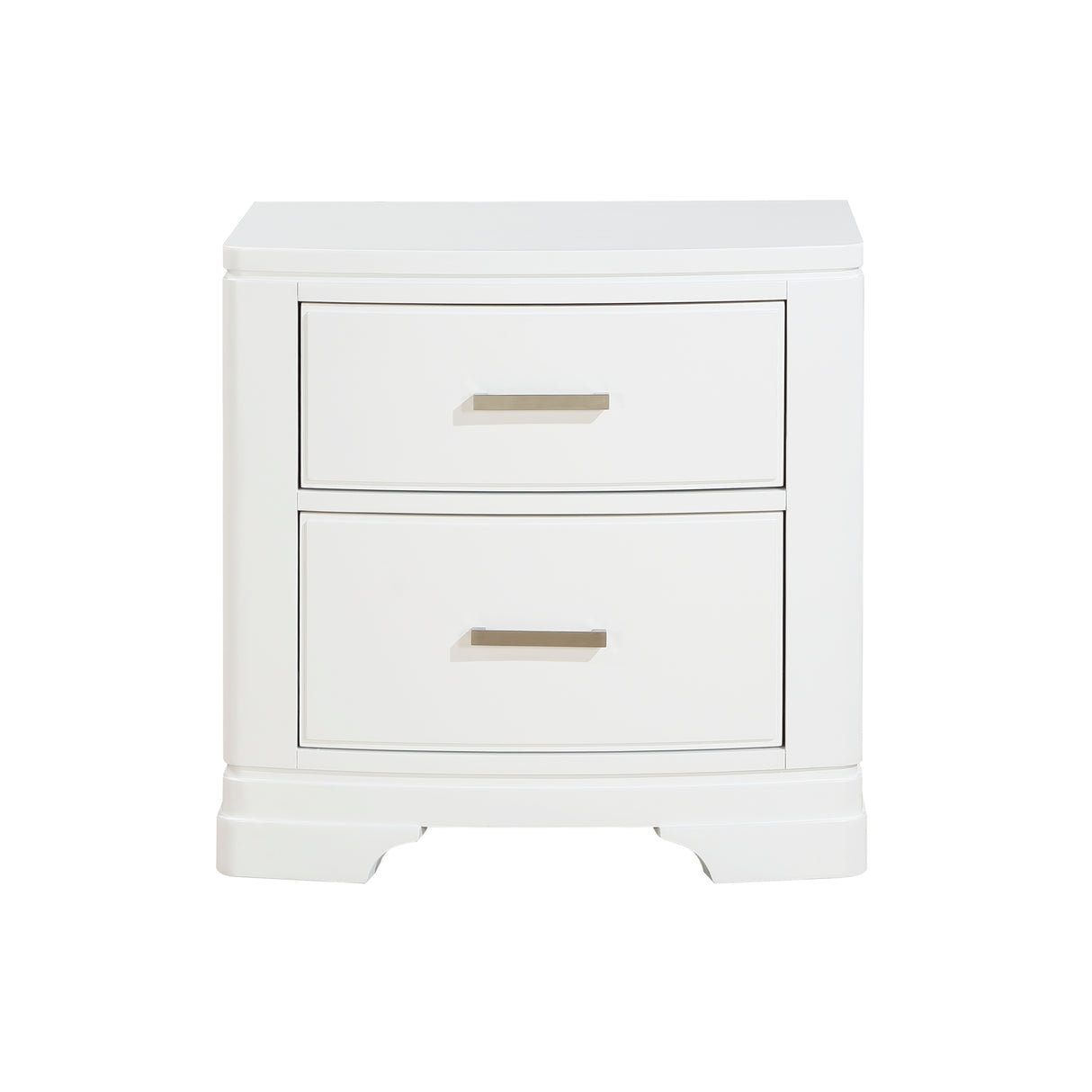 Hudson White 4-Piece Bedroom Set (Queen Bed, Nightstand, Dresser, Mirror) from Homelegance - Luna Furniture