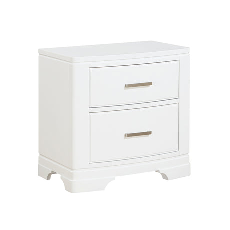 Hudson White 4-Piece Bedroom Set (Queen Bed, Nightstand, Dresser, Mirror) from Homelegance - Luna Furniture