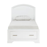 Hudson White 4-Piece Youth Bedroom Set (Twin Bed, Nightstand, Dresser, Mirror) from Homelegance - Luna Furniture