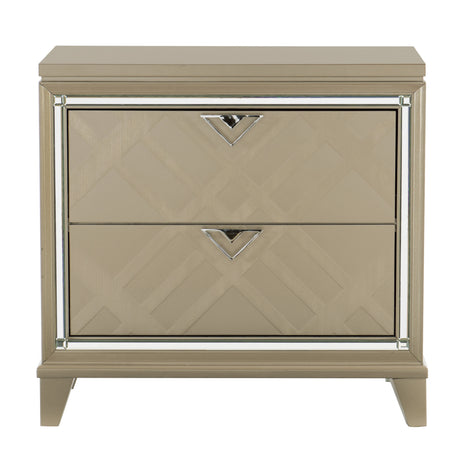 Bijou Champagne Nightstand from Homelegance - Luna Furniture