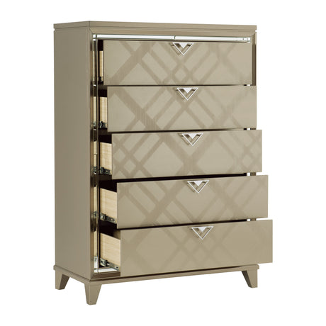 Bijou Champagne Chest from Homelegance - Luna Furniture