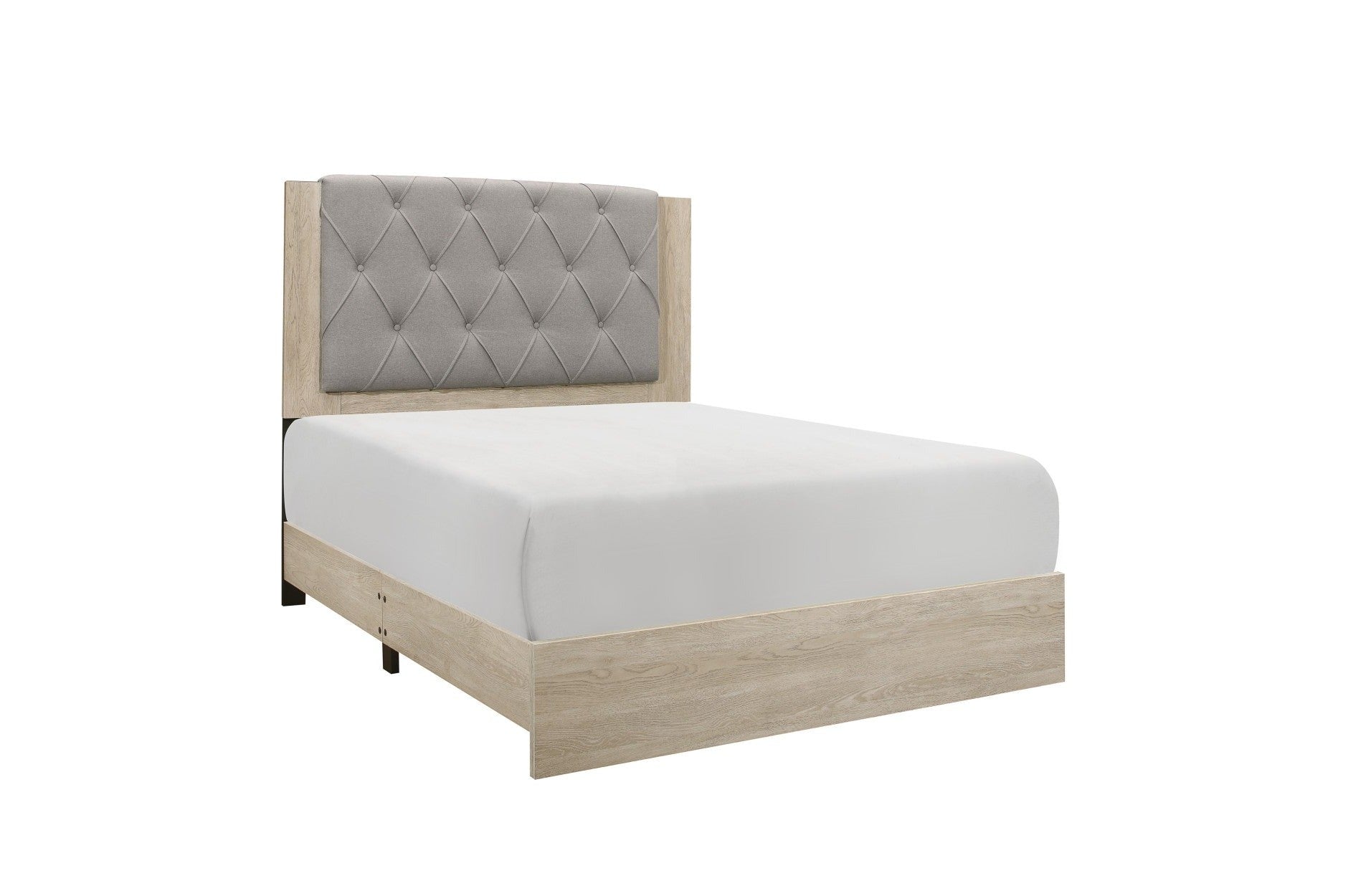 Whiting Natural Queen Upholstered Panel Bed from Homelegance - Luna Furniture