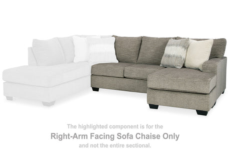 Creswell Stone Right-Arm Facing Sofa Chaise from Ashley - Luna Furniture