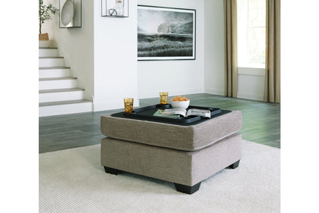 Creswell Stone Ottoman With Storage from Ashley - Luna Furniture