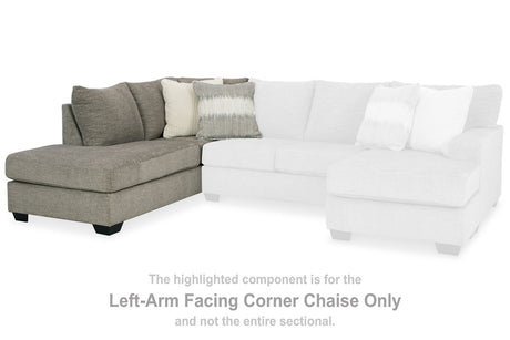 Creswell Stone Left-Arm Facing Corner Chaise from Ashley - Luna Furniture