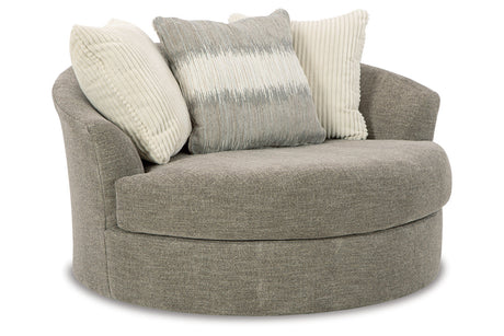 Creswell Stone Oversized Swivel Accent Chair from Ashley - Luna Furniture