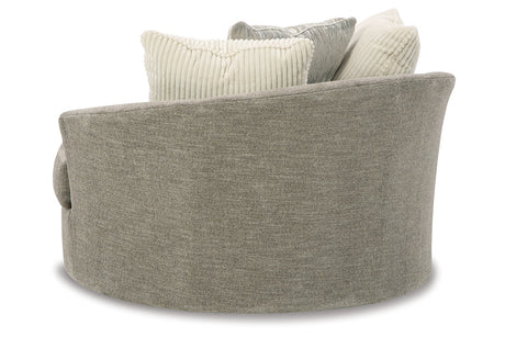 Creswell Stone Oversized Swivel Accent Chair from Ashley - Luna Furniture