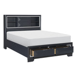 Rosemont Midnight Blue Bookcase Storage Platform Bedroom Set from Homelegance - Luna Furniture