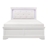 Lana White Full Bed with LED Lighting from Homelegance - Luna Furniture