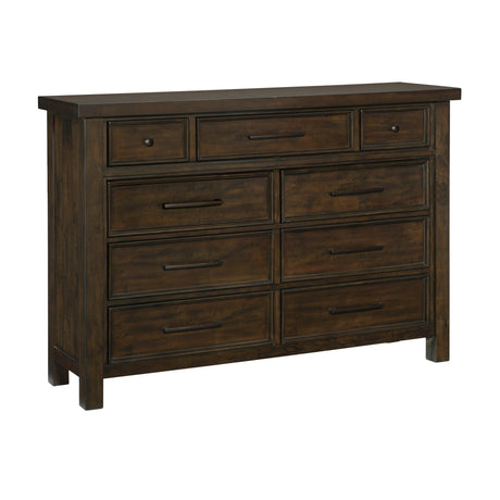 Logandale Brown 4-Piece Bedroom Set (Queen Bed, Nightstand, Dresser, Mirror) from Homelegance - Luna Furniture