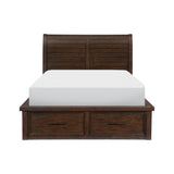 Logandale Brown 4-Piece Bedroom Set (Queen Bed, Nightstand, Dresser, Mirror) from Homelegance - Luna Furniture