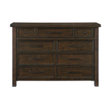 Logandale Brown 4-Piece Bedroom Set (Queen Bed, Nightstand, Dresser, Mirror) from Homelegance - Luna Furniture