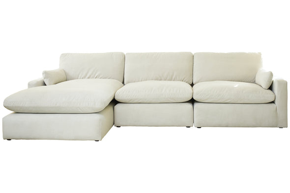 Sophie Light Gray  3-Piece LAF Sofa Chaise