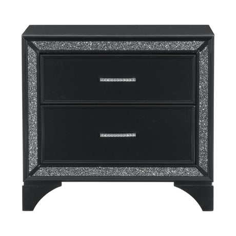 Salon Black Nightstand from Homelegance - Luna Furniture