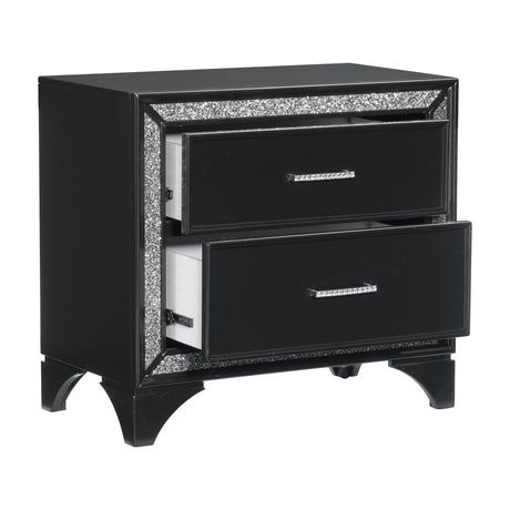 Salon Black Nightstand from Homelegance - Luna Furniture