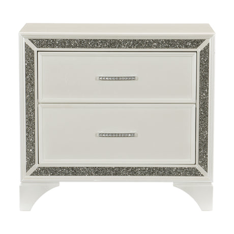 Salon White Nightstand from Homelegance - Luna Furniture