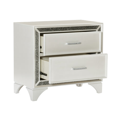 Salon White Nightstand from Homelegance - Luna Furniture