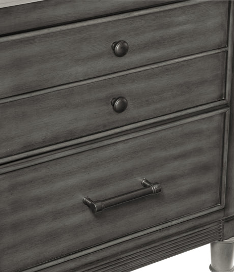 Wittenberry Gray 4-Piece Bedroom Set (Queen Bed, Nightstand, Dresser, Mirror) from Homelegance - Luna Furniture