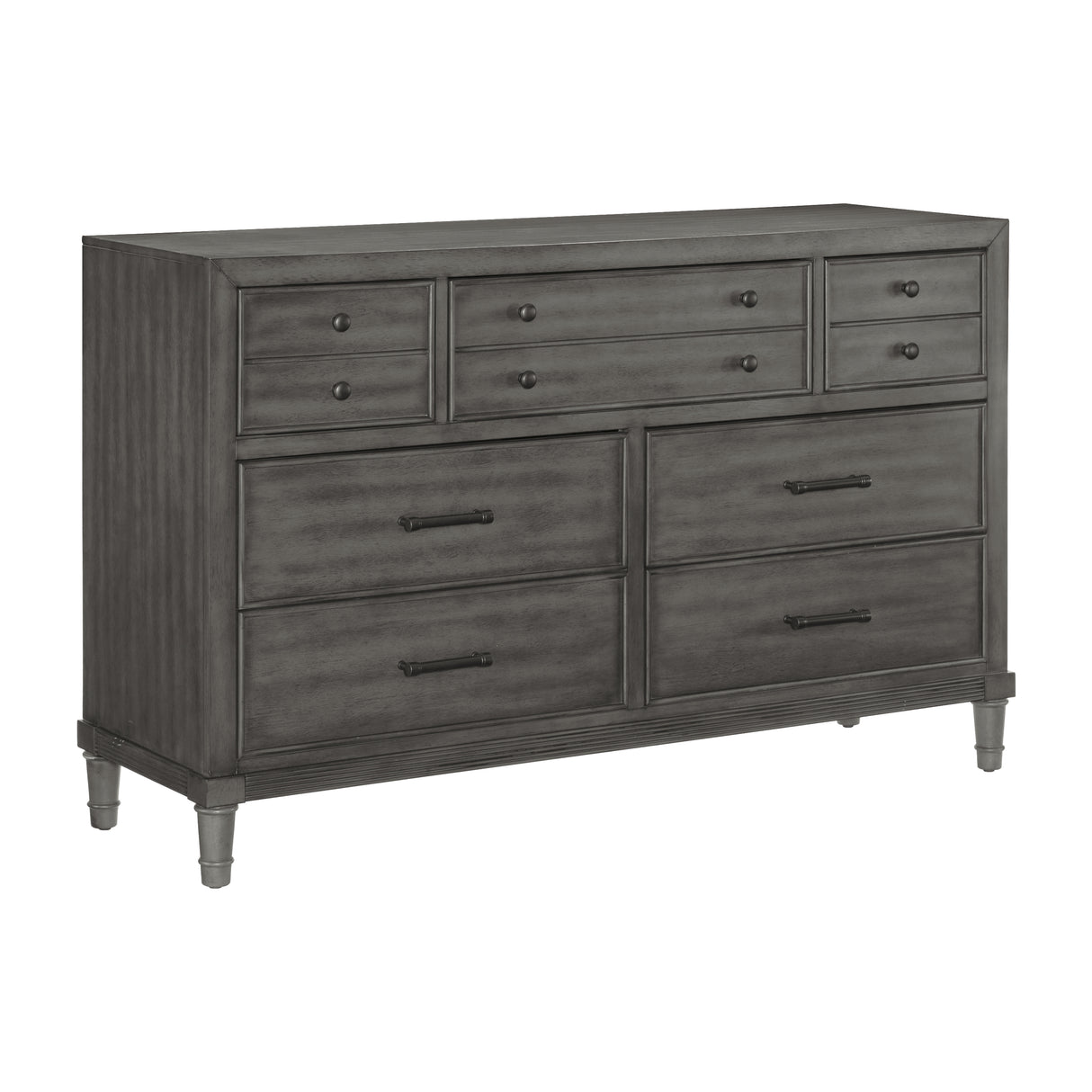 Wittenberry Gray 4-Piece Bedroom Set (Queen Bed, Nightstand, Dresser, Mirror) from Homelegance - Luna Furniture