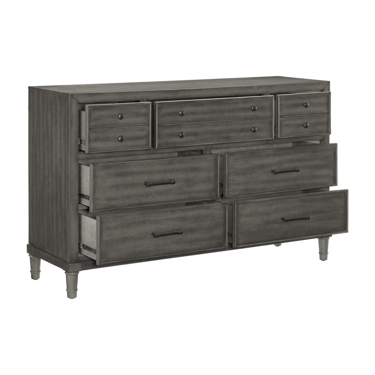 Wittenberry Gray 4-Piece Bedroom Set (Queen Bed, Nightstand, Dresser, Mirror) from Homelegance - Luna Furniture